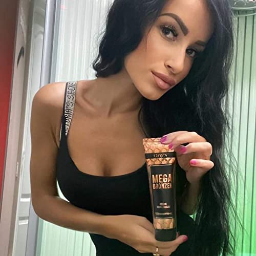 Onyx Mega Bronzer Indoor Tanning Lotion - Double Bronzing Tanning Lotion for Tanning Beds - White Bronzer with Anti-Orange Formula for Stain-Free Effect and Gradual Tanning - Thumbnail 7