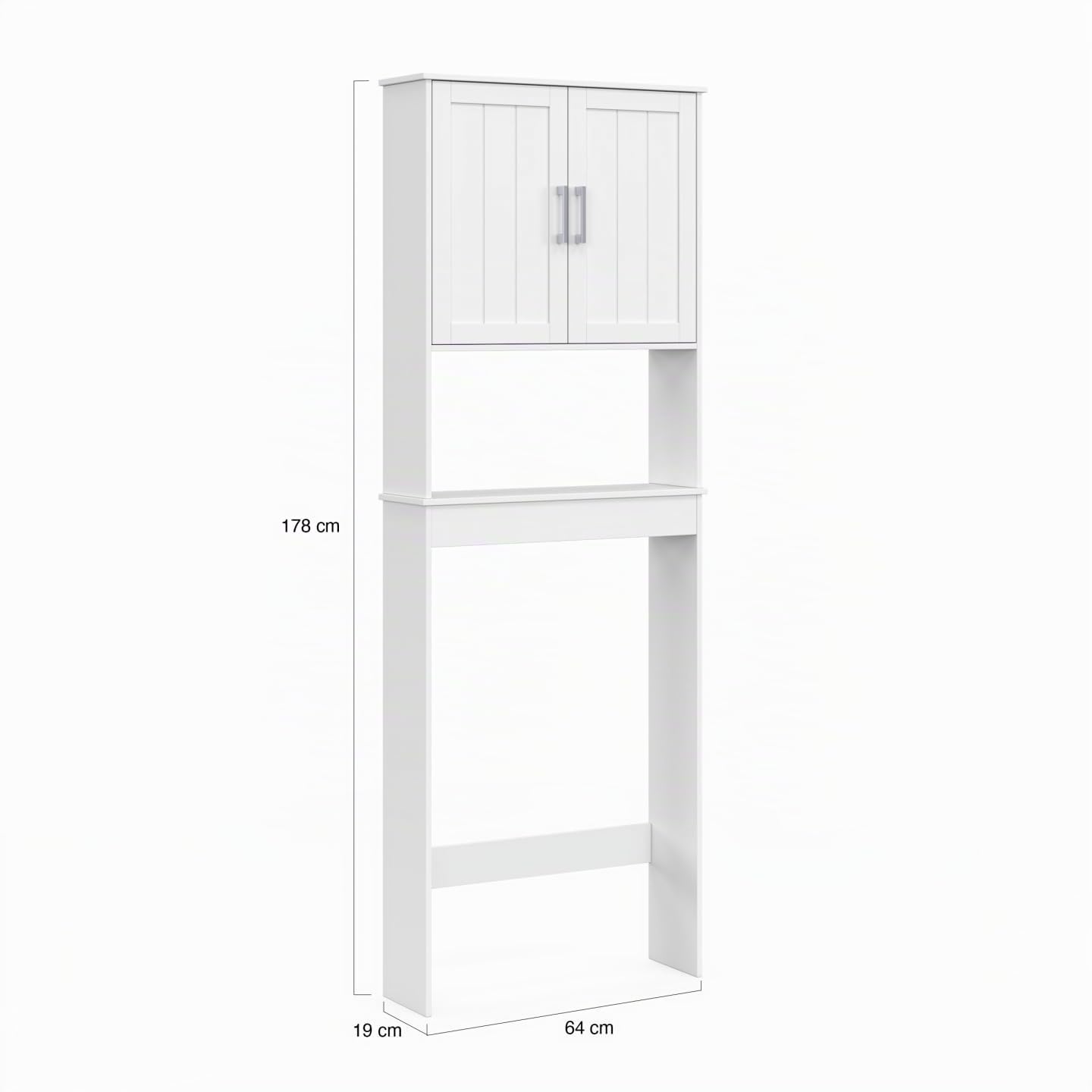 IDMarket - Mueble estante superior WC Waldo Placard madera, color blanco