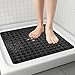 Cozary Tappetino Doccia Antiscivolo 53x53cm, Tappeto Doccia Antiscivolo con Ventose, Antiscivolo Doccia in PVC Morbido per Sicurezza & Comfort, Antimuffa, Lavabile in lavatrice - Nero immagine