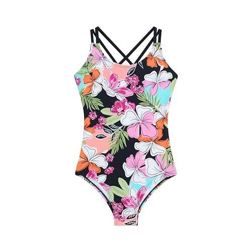 Image of Kanu Surf Girls' Reese UPF 50 Beach Sport Criss-Cross One Piece Swimsuit