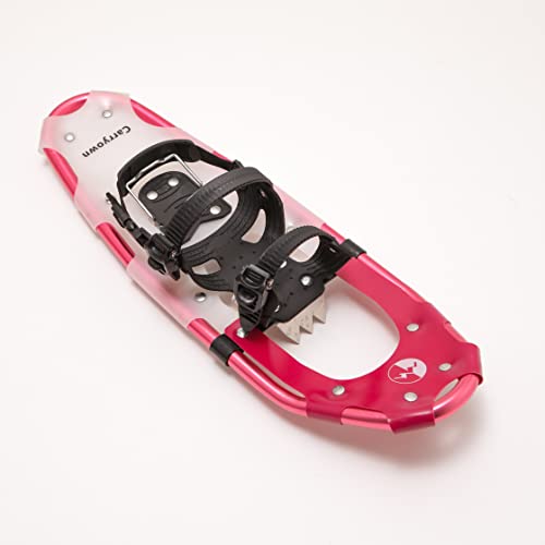 Carryown 4-In-1 Light Weight Snowshoes For Adults Men Women Kids, Light Weight Aluminum Alloy Terrain Snow Shoes With Trekking Poles And Waterproof Leg Gaiters, Carryring Bag (Pink, 21") #TOP1
