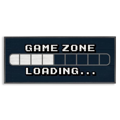 Game Zone Loading Pixels Gaming, 10 x 24 Inch Framed Giclée Print