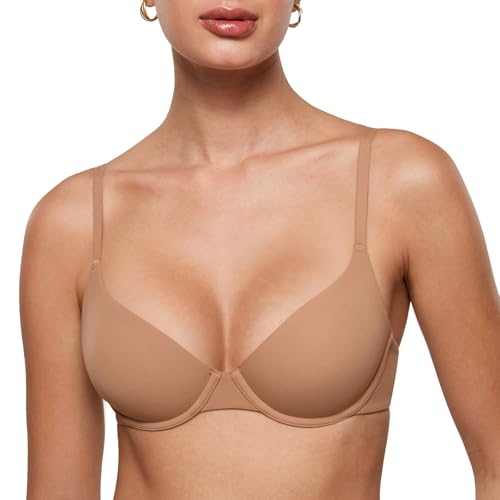 Image of INLYRIC Women's Inbarely Plus Demi Bra Balconette Unlined Underwire No Padding Plunge Bras Comfortable
