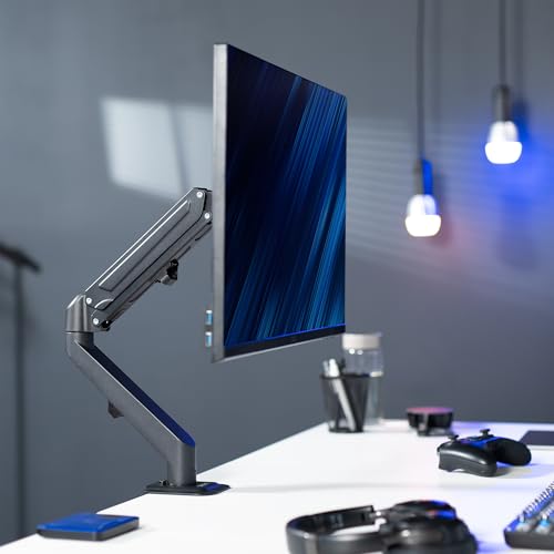 Image of VIVO Heavy Duty Single Monitor Tension Arm for up to 27 inch Screens, Holds 14.3 lbs, Premium Desk Mount Stand, Black, STAND-V101O