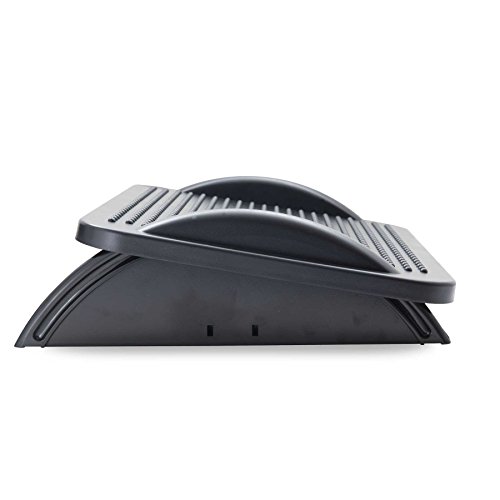 Io Crest Under Desk Ergonomic Foot Rest With 3 Angle Position - 30 Degree Tilt Angle Adjustment Non-Skid Massage Surface Texture, Black #TOP3