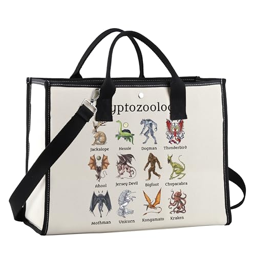 GJTIM Cryptozoology Gift Cryptozoology Tote Bag Cryptid Lover Biologist Gift Cryptid Monster Present
