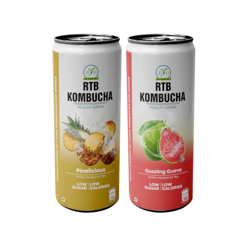 Image of RTB KOMBUCHA Combo of 2-250ml Each (Pineapple & Guava) Helps in Immune System & Digestive System(Kombucha Culture, Fruit Pulp & Organic Sugar)
