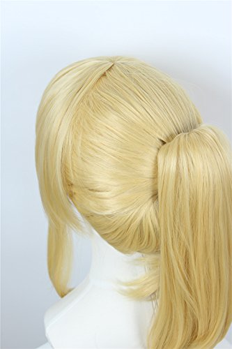 Image of Linfairy Womens Blonde Wig Costume Cosplay Wig + 50cm Ponytail