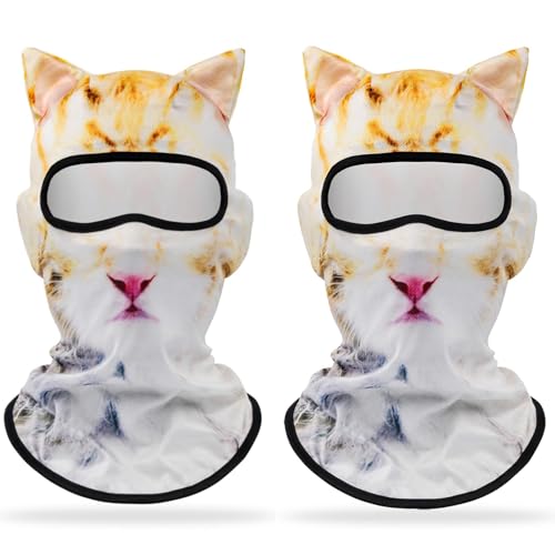 Image of Balaclava Ski Mask for Men 2 Pack Full Face Mask Shiesty Ski Mask Women Motorcycle Summer Face Cover Sun Protection Football