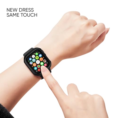 Image of Adorique 3-in-1 Compatible for Apple Watch Band 40mm 41mm 42mm 44mm 45mm 46mm, Soft Silicone Sport Strap for iWatch Series SE 10 9 8 7 6 5 4 3