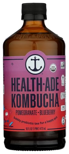 Health Ade, Kombucha Pomegranate 16Fz Organic, 16 Fl Oz