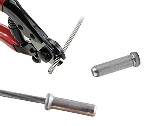 Muzata Bike Cable Cutter Wire Rope Heavy Duty Stainless Steel Aircraft Up To 5/32" For Deck Stair Railing Seal Metal Housing Fencing With 4Pcs Bike Bicycle Cable Cap End M015, Ct1 #TOP5