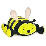 MEMORY MATES Buzz The Bumble Bee Memory Foam Pillow Plush with Kid's Diary That Stores in Belly Pocket, 15” Stuffed Animal, 6' Journal