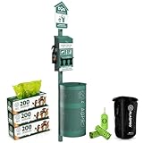 ALAGPRO® NEW 2025 Pet Waste Station Outdoor Dog Waste Station with Hand Sanitizer Bottle, Commercial Dog Poop Station with Free 600 Roll Waste Bags & 50 Can Liners for Backyard, Park & HOA's