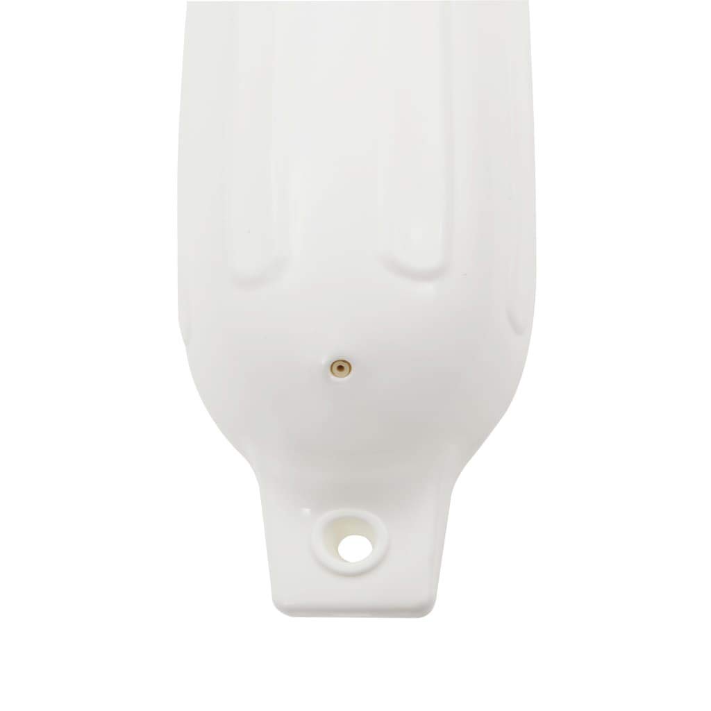 Bootsfender 4 Stk. Weiß PVC 41 x 11,5 cm mit Pumpe, Schutz für Boot, Yacht, Segelboot, Motorboot am Steg, Klampen und Hafen, robustes Zubehör zum Anlegen und Sichern