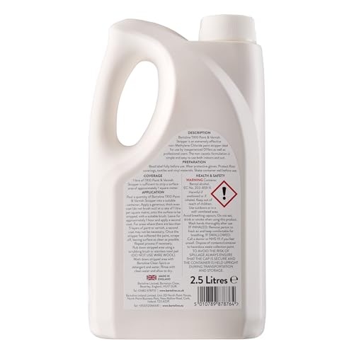 Bartoline TX10 Paint and Varnish Stripper 2.5L – Extra Strong, Non-Caustic Paint Remover for Wood, Metal & More