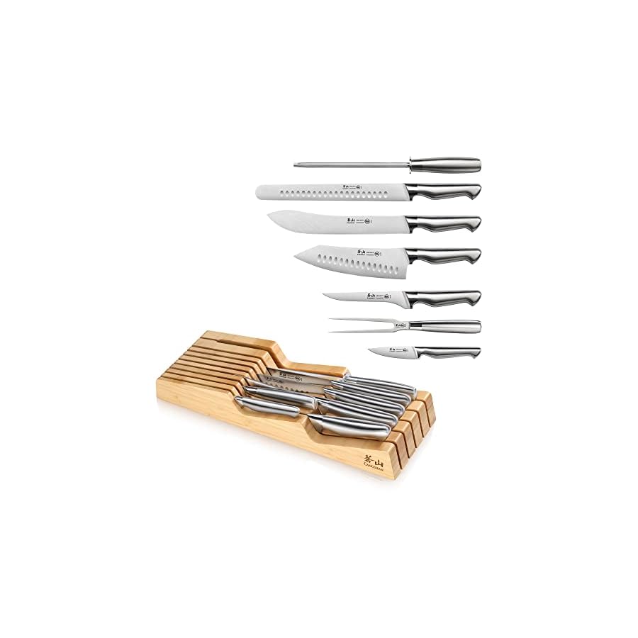 Cangshan Sanford Series 1027143 German Steel 8-Piece BBQ Knife In Drawer Set