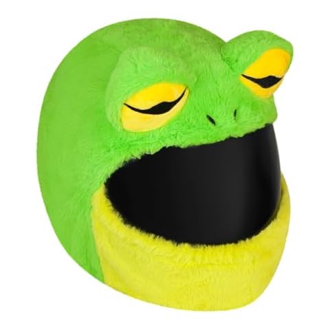 Moto Loot Helmet Cover for Motorcycle Helmet, Fun Rides and Gifts (Cover Only. Helmet Not Included) - Frog Cover