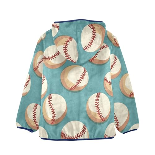 Baseball Girls Fleece Jacket Girls Fall Jacket Girls Zip Up Hoodie Girls Sherpa Jacket 2-10T2
