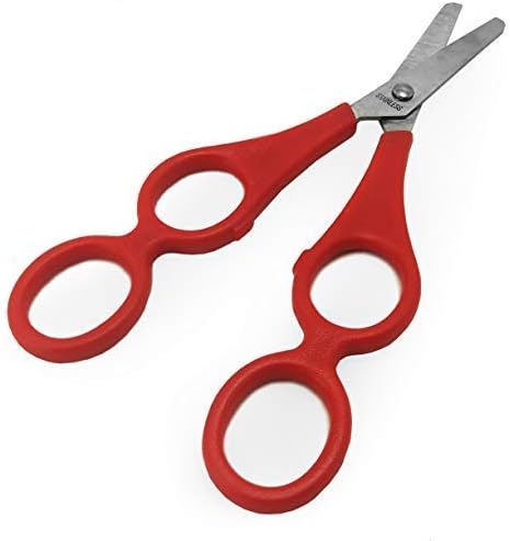 Ivy - Dual Mother and Child Training Scissors - Left Handed - Red - Single