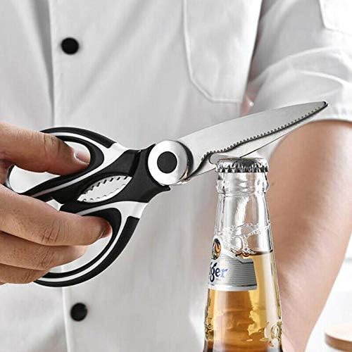 Heavy Duty Kitchen Scissors by ShirazO Best Multi-Purpose Sharp for Chicken Fish Meat Vegetables Poultry, and Meat
