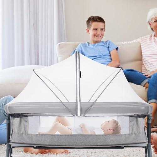 Malla protectora para cuna transpirable y cunas mecedoras plegables 3