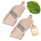 2x HOFMEISTER® Krauthobel aus Holz, 40 cm, scharfe Klingen schneiden alle Krautköpfe und Gemüsesorten, zur Herstellung von Sauerkraut, Rotkraut & Krautsalat, Gemüsehobel Made in EU