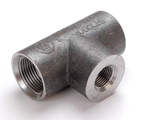 VS Steel Reducing Tee Equal O.D Black Size 8mm, 1/4"