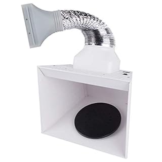 Fengda Portable Airbrush Hobby Spray Booth Spray Box BD-515 with LED Lights & Turntable for Spraying Models, Arts, Crafts, Cake Decorating, Make-up, Nail, handicrafts,etc