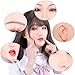 TEYVIYI Silicone Female Mask with Makeup Realistic Full Head Face Mask for Crossdresser Cosplay Halloween (Ivory)