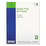Epson S042097 Velvet Fine Art Paper, 17 x 22, White (Pack of 25 Sheets)