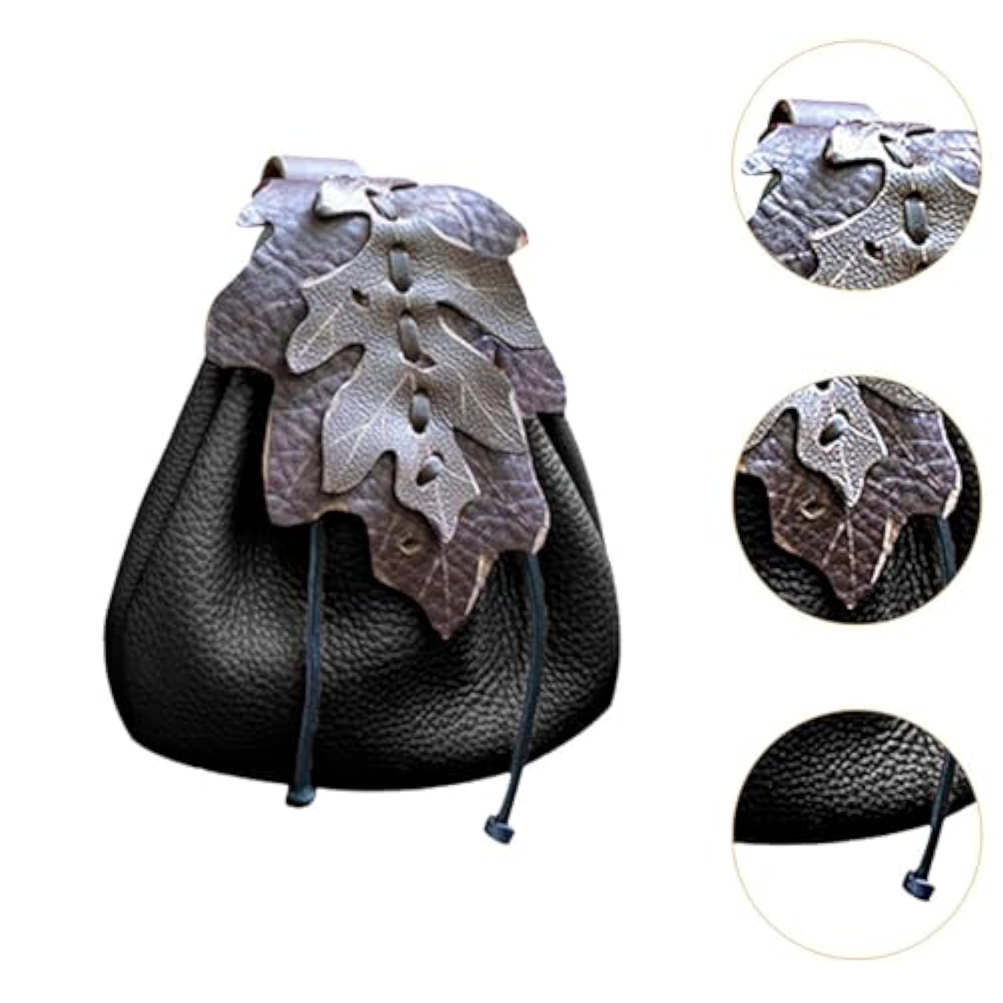 Waist Drawstring Bag for Outdoor Festivals, Black
