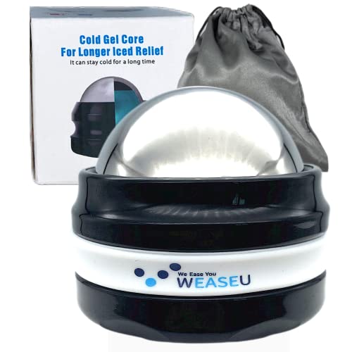 Weaseu Cryosphere Cold Massage Roller Ball-6 Hours Cold/Hot Relief Therapy-Relieve Muscle Pain-Rapid Recovery-Deep Tissue Ice Roller Cup (S, Black) #TOP6