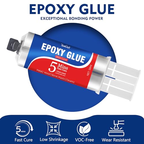 2k Epoxidkleber 100ml, 5 Minuten Epoxidharz Knete, 2k Kleber Extra Stark, Epoxidharz Reparaturknete für Reparieren Metall, Kunststoff, Holz, Stein, Keramik, Glas, Transparent Starker Klebstoff