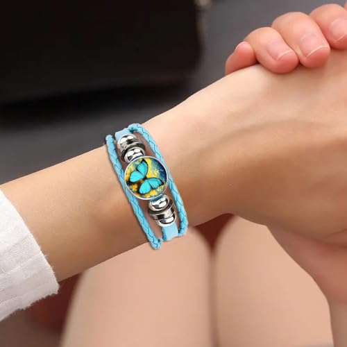 Image of Boho Sunflower Gifts Sunflower Leather Bohemian Bracelet Birthday Gifts for Women Teens Granddaughter Wife Daughter Mom Friendship Bracelets for Her
