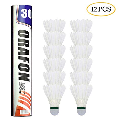 Volani Badminton Giallo Neon 12 Pezzi - Per Allenamento E Competizione, Interno Ed Esterno - Foto 3