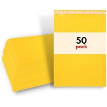 PSBM #7 50 PCS 14.25 x 20 Inch Kraft Bubble Mailers, Yellow Padded Envelopes, Self-Sealing Peel-Off Strip, Ideal for Shipping CD, DVD, Jewelry, Photos, Magazine, Books, Clothes and More