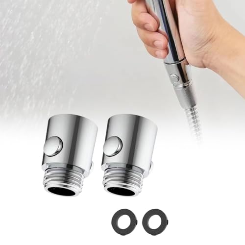 NINMORTH Valvola di arresto dell'acqua per doccia, in ABS, interruttore di controllo del flusso, facile on/off, senza regolazione, 38 x 28 mm, confezione da 2