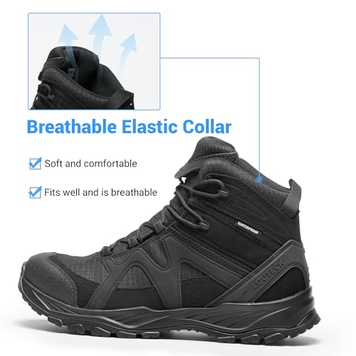 Men's Military & Tactical Boots – Waterproof & Comfortable Black Boots for Men, Perfect for Work, EMS, Hiking, and Combat2
