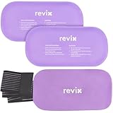 REVIX Reusable Ice Packs for Injuries, 2 Gel Ice Packs Set, Soft Hot & Cold Therapy for Shoulder, Back, Knee, Abdomen, Soothing Discomfort and Fatigue, 12" x 6" Purple