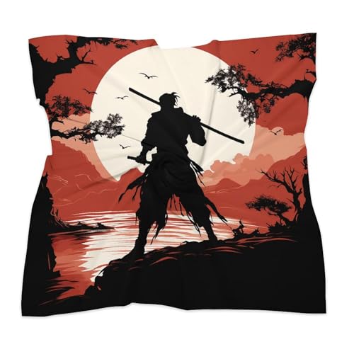 25" Square Head Scarf Samurai Lightweight Silk Scarf for Women Boho Neckerchief Soft Satin Bandanas Fashion Neck Scarves Silk Headwear for Bag Hair Scarves Gift3