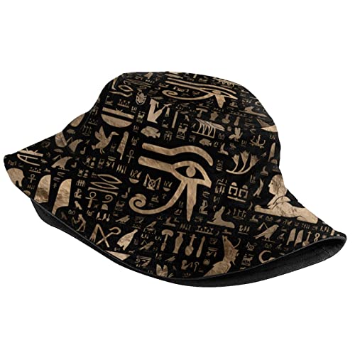 Image of Cute Ancient Egyptian Bucket Hat Egyptian Fisherman Hat Sun Protection Hat for Summer Outdoor Traveling