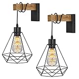 ⭐💡⭐【Eigenschaften】Diese Wandlampe bietet ein faszinierendes Spiel von Licht und Schatten, das durch den Drahtschirm erzeugt wird, wenn sie eingeschaltet ist und eine charmante Atmosphäre in Ihrem Raum schafft.