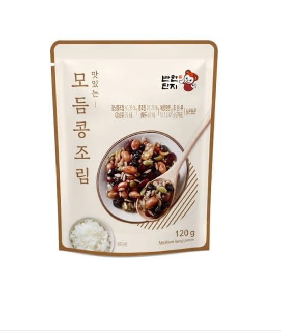 JaAeIn Seasoned Mixed Beans 400g (14oz) – Korean Soy Sauce Braised Beans – Sweet &amp; Savory Traditional Side Dish – Protein-Rich Korean Banchan, Ready to Eat. Traditional Korean side dish_120g