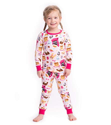 Image of Hatley Girl's Organic Cotton Long Sleeve Printed Pyjama Set Pajama