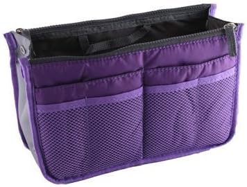 Tapp C. Multi-pocket Nylon Purse Insert Organizer - Purple