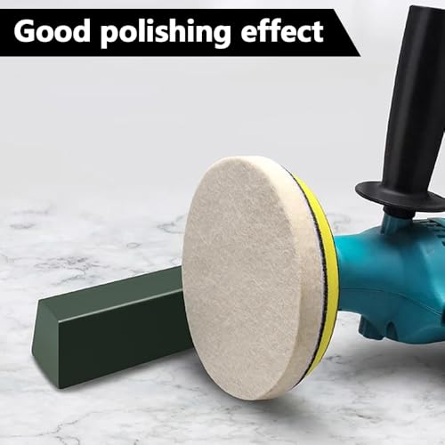 Aoyswuz 4 Stück Wolle Filz Polierkissen 100 mm * 8 mm Wolle Polierpads für Poliermaschine Schleifmaschine(4 zoll)