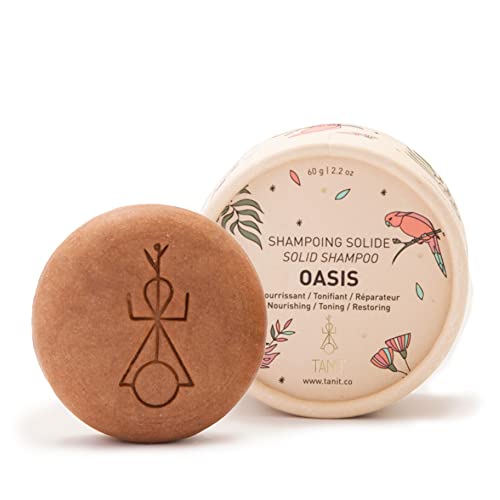 TANIT - Oasis Solid Shampoo Bar - Natural Organic Shampoing Solide for Normal Hair, Shampooing en Barre, Eco-Friendly Bar Shampoo - Citrus and Vanilla Scented, 2.2 oz