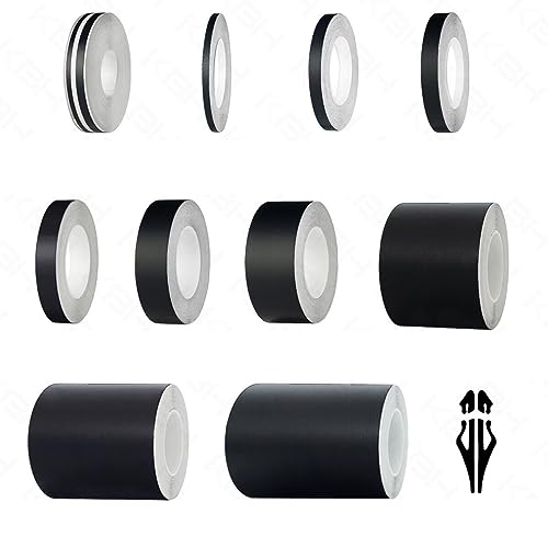 A&Z New Roll Vinyl Pinstriping Pin Stripe DIY Self Adhesive Line Car Tape Decal Stickers 32 Ft MATT Black