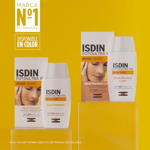 ISDIN Fotoultra Spot Prevent SPF 50+ Protector Solar Facial que Ayuda a Prevenir las Manchas Solares, Muy Alta Protección para Prevenir Manchas Solares, 50 ml